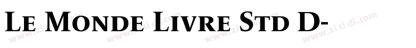 Le Monde Livre Std D字体转换